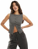 Premium textured button through tank