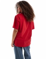 Plus exclusive embossed logo t-shirt in red