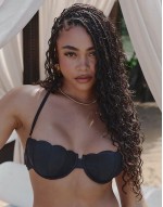 x Loz Vassallo maui shell detail bikini in black