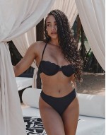 x Loz Vassallo maui shell detail bikini in black