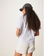 essential mid rise long line short in light grey