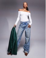ruched front  bodysuit in white